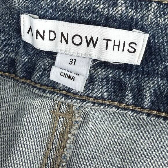 And Now This The Seam Front Wide Leg NEW Jeans Sz 31 Womens M Wash Super Cool - Picture 8 of 9